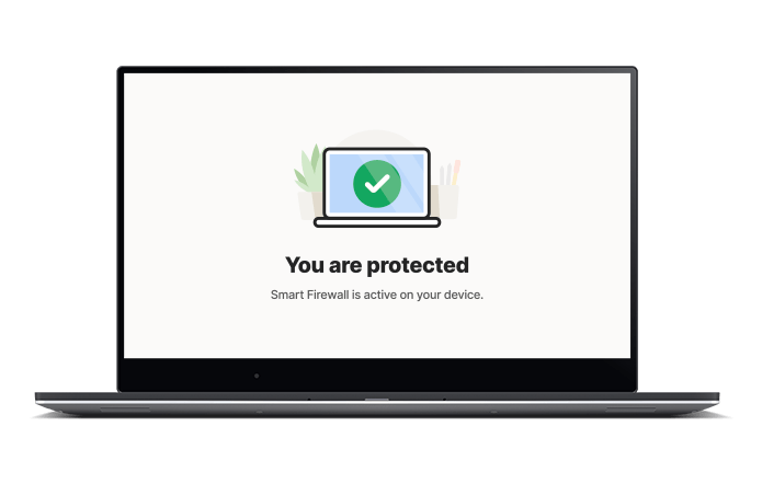 Image macbook Smart Firewall is active on your device